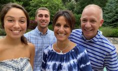 Cheryll Plunkett, middle, with her daughter, son, and husband.