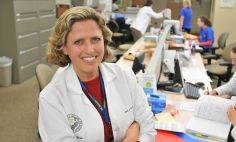 Palliative care researcher Jean Kutner, M.D., in her lab at the University of Colorado. 