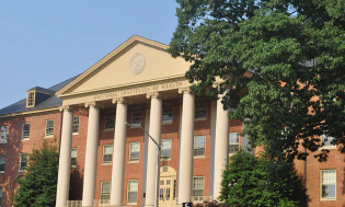 The James H. Shannon Building on the NIH campus in Bethesda, Maryland. 