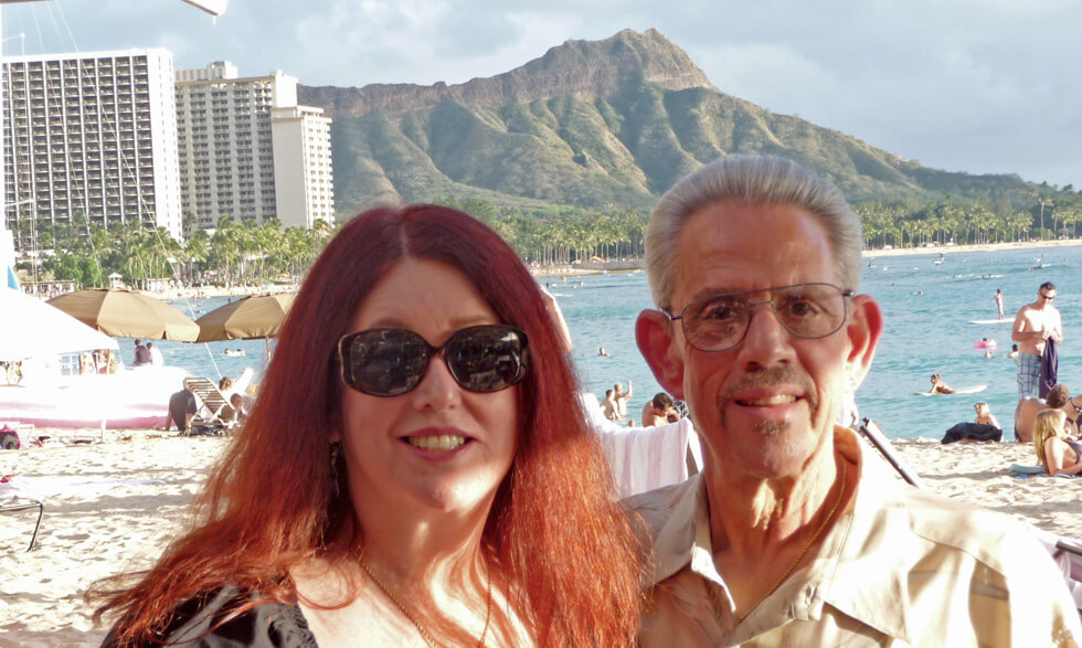 Marguerite and David Kaye on a recent vacation. 