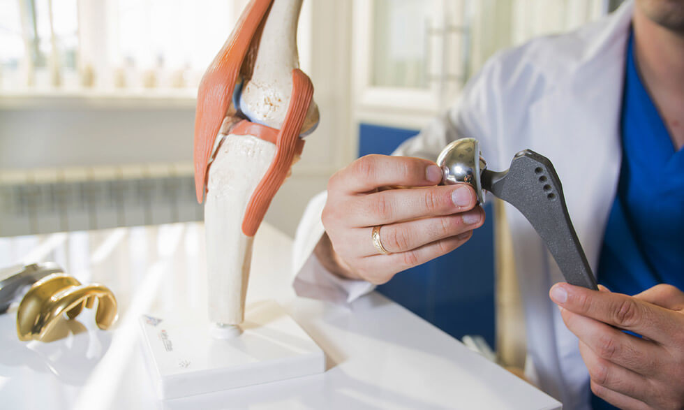 Human-made parts relieve pain and help the joint work better. 