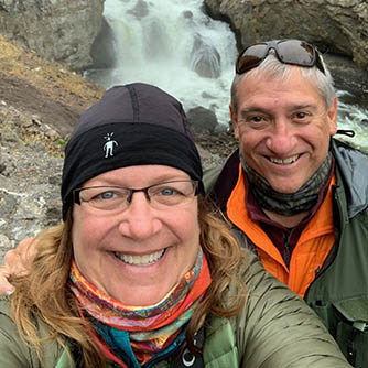 Janice and Ed Piscitella on a hike